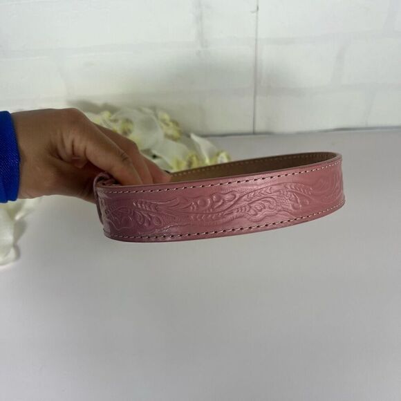 Nocona Baby Girl Leather Belt Pink size newborn to 2 years see measurement - Picture 3 of 12